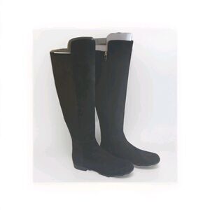 MARC FISHER Women's Knee High Black Suede Riding Boots Women's 10M MSRP $325